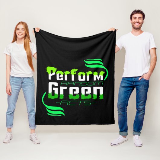 Voert Random Green Acts Climate Action uit Fleece Deken (In situ)