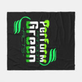 Voert Random Green Acts Climate Action uit Fleece Deken (Voorkant (Horizontaal))