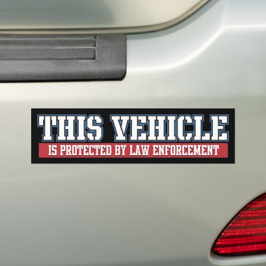 Voertuig dat door wetshandhaving is beschermd bumpersticker (Op auto)