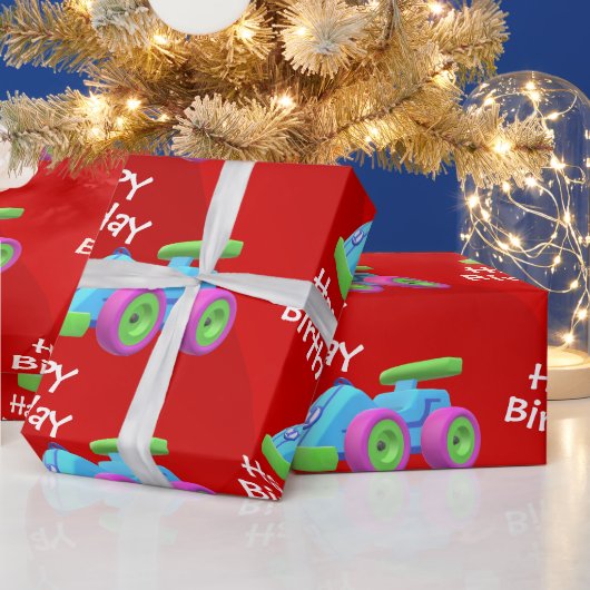 Voertuig Verjaardag Wrapping Papier (Feestdagen)