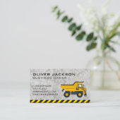 voertuig voor de bouw van zware machines | Blauwe  Visitekaartje (Staand voorkant)