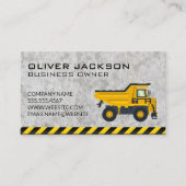 voertuig voor de bouw van zware machines | Blauwe  Visitekaartje (Voorkant)