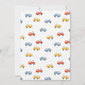 Voertuigbouwwagen met dumppil bedankkaart (Achterkant)