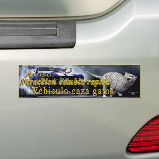 Voertuigcaza gatos bumpersticker (Op auto)