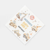 Voertuigen Gele Bouw Vuile 3rdy Verjaardag Servet (Hoek)