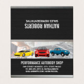 Voertuigen | Mechanische diensten Visitekaartje (Buitenkant ongevouwen)