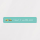 Voertuigen School Class Lunch Naam Nummer Labels (Design 1)