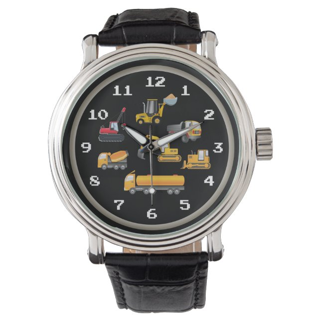 Voertuigen voor de bouw horloge (Voorkant)