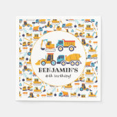 Voertuigen voor de bouw van vuilniswagens - Birthd Servet (Voorkant)