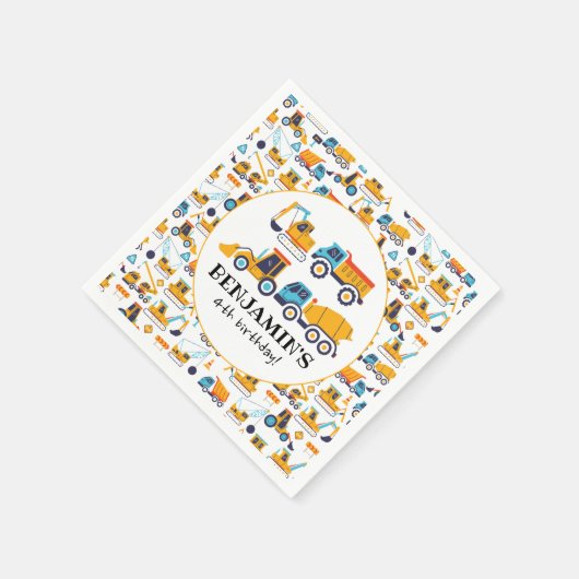 Voertuigen voor de bouw van vuilniswagens - Birthd Servet (Hoek)