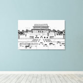 Voertuigen voor het wegverkeer van pagode canvas afdruk (Insitu (Houten vloer))