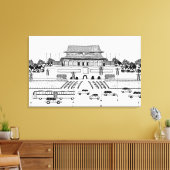 Voertuigen voor het wegverkeer van pagode canvas afdruk (Insitu (Woonkamer))