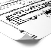 Voertuigen voor het wegverkeer van pagode poster (Hoek)