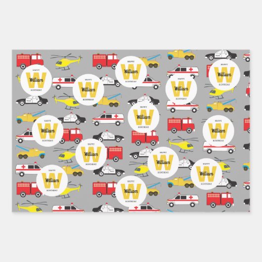 Voertuigen voor noodgevallen Verplaatsingsnaam Inpakpapier Vel (Voorkant 2)