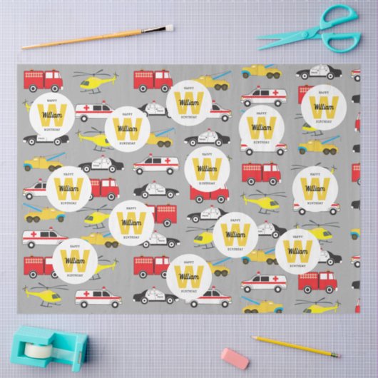 Voertuigen voor noodgevallen Verplaatsingsnaam Tissuepapier (Craft)