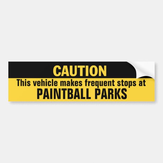 Voertuigmakerijen bij Paintball Parks Bumpersticker (Voorkant)