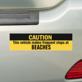 Voertuigmakerijen in stranden bumpersticker (Op auto)
