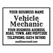 Voertuigmonteur met naam, adres, enz. rubberstempel (Afrduk)