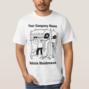 Voertuigonderhoud Cartoon T-shirt