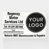 Voertuigonderhoud Garage met Uw Logo Spandoek (Horizontaal)