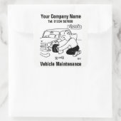 Voertuigonderhoud Vierkante Sticker (Tas)