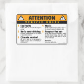 Voertuigregels - Oorspronkelijk Rechthoekige Sticker (Tas)