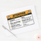 Voertuigregels - Oorspronkelijk Rechthoekige Sticker (Envelop)