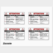 Voertuigregels - Rood en wit Rechthoekige Sticker (Vel)