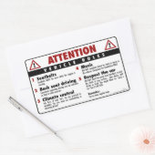 Voertuigregels - Rood en wit Rechthoekige Sticker (Envelop)