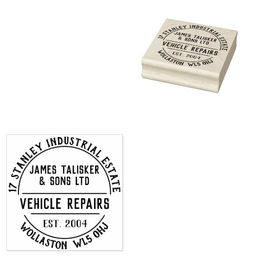 Voertuigreparaties - Rubberstempel (Gestempeld)