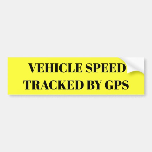 Voertuigsnelheid gevolgd door GPS Gele sticker (Voorkant)