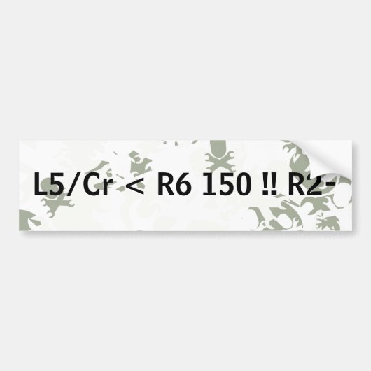 Voertuigsticker Bumpersticker (Voorkant)
