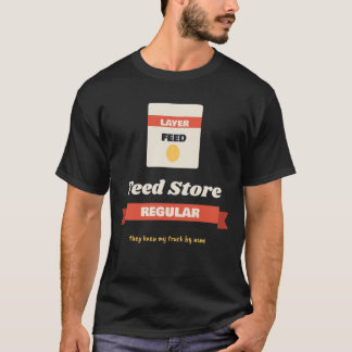 Voerwinkel Regelmatig Grappig Kippenvoer Boerderij T-shirt