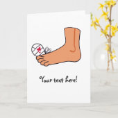 Voet-2 gebroken Teen Kaart (Gele Bloem)