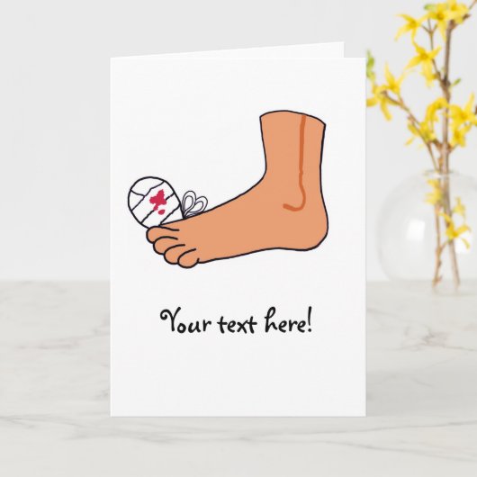 Voet-2 gebroken Teen Kaart (Gele Bloem)
