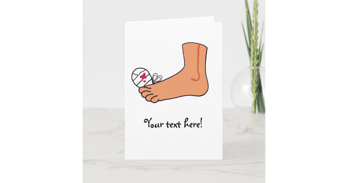 Voet-2 gebroken Teen Kaart | Zazzle.nl