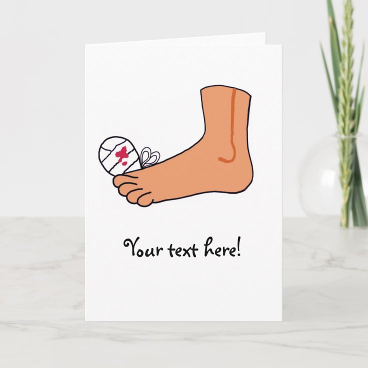 Voet-2 gebroken Teen Kaart | Zazzle.nl