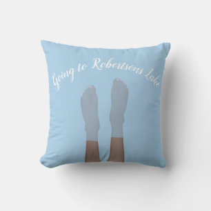 Voet bij het meer, donkere huid, Sierkussen 16 x 1