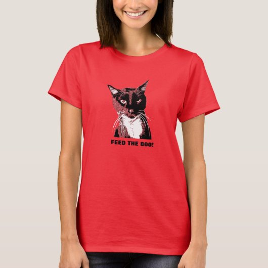 VOET HET T-shirt MET BOO Cat (Voorkant)