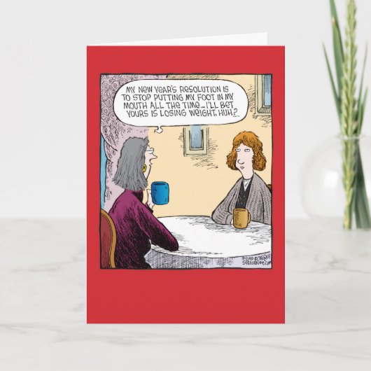 Voet in de Kaart van de Grap van het Nieuwjaar van (Voorkant)