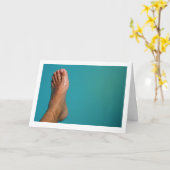 Voet in het waterportret kaart (Gele Bloem)