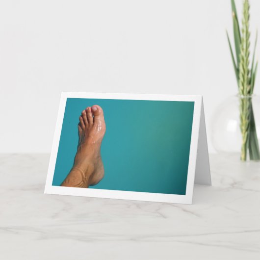 Voet in het waterportret kaart (Voorkant)