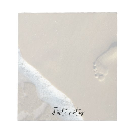 Voet-kladblok Notepad Notitieblok (Voorkant)