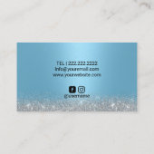 Voet Massage Practitioner Moderne Lichtblauwe Spa Visitekaartje (Achterkant)