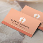 Voet Massage Therapeut Podiatrist Peach Kleur SPA Visitekaartje<br><div class="desc">Voetmassagetherapeut Podiatrist Elegant Professional Spa Visitekaartjes.</div>