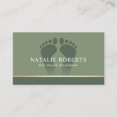Voet Massage Therapeut Podiatrist Sage Green SPA 2 Visitekaartje (Voorkant)