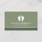 Voet Massage Therapeut Podiatrist Sage Green SPA Visitekaartje (Voorkant)