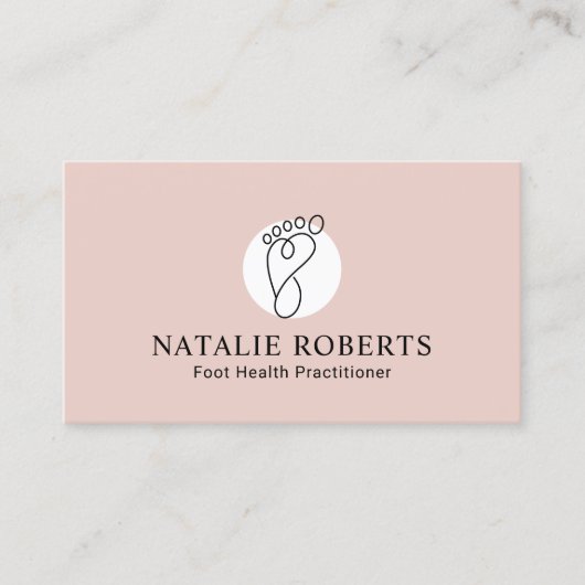 Voet Massage Therapeut Podiatrist Spa Minimalist Visitekaartje (Voorkant)