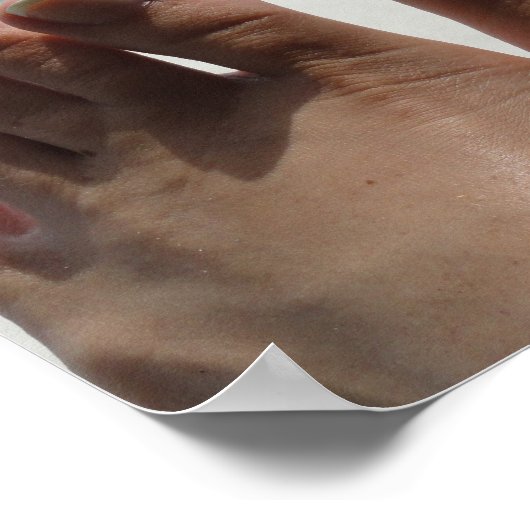 Voet met strand poster (Hoek)