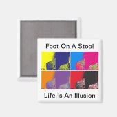 Voet op een kruk magneet (Voorkant / Achterkant)